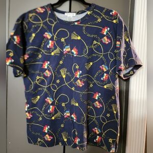 Talbots Navy Blue with Yellow Rope and Flags Top